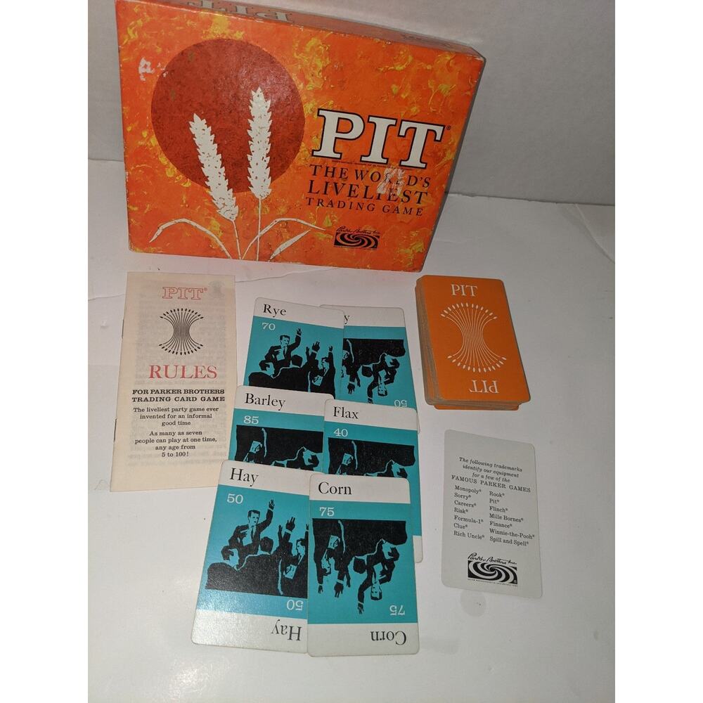 Vintage 1964 PIT 660 Parker Brothers Trading Card Game Complete Rare